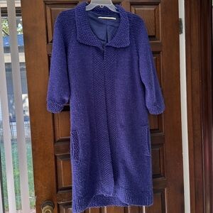 Twelfth Street by Cynthia Vincent Deep Purple Knit Sweater. Small